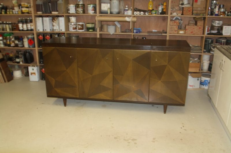 Geometric Brass Sideboard