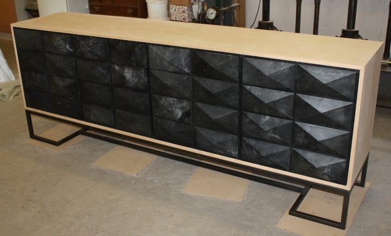 Vellum Geometric Media Cabinet